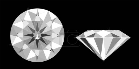 Ilustración de Iconos de diamantes, ilustración vectorial - Imagen libre de derechos