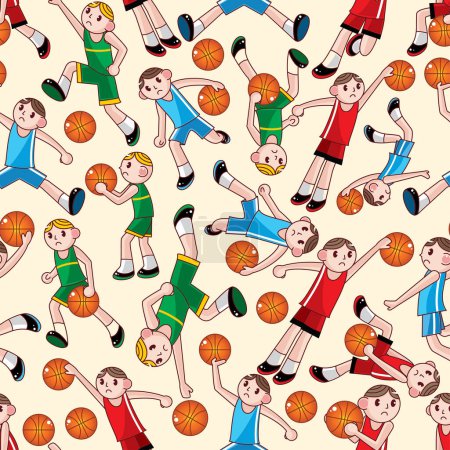 Illustration for Vector pattern with basketball - Royalty Free Image