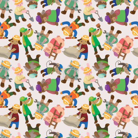 Illustration for Seamless pattern with children 's toys - Royalty Free Image