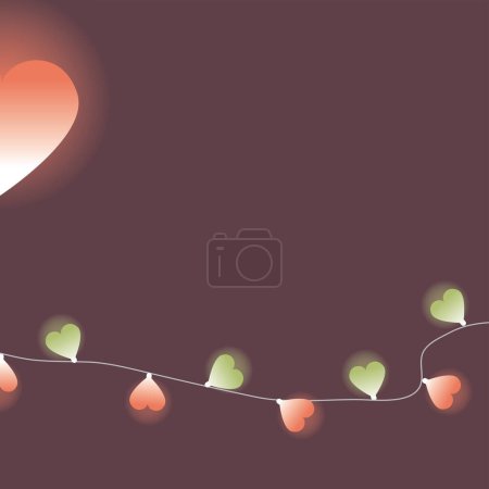 Illustration for Valentine day greeting card, vector illustration - Royalty Free Image