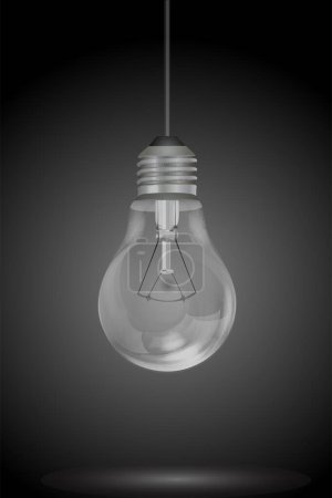 Illustration for Realistic 3 d render of light bulb - Royalty Free Image