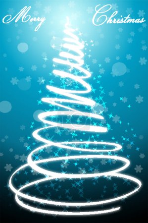 Ilustración de Feliz fondo de Navidad con árbol de Navidad - Imagen libre de derechos