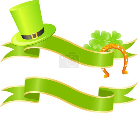 Illustration for Illustration of st. patrick 's day background with clover - Royalty Free Image