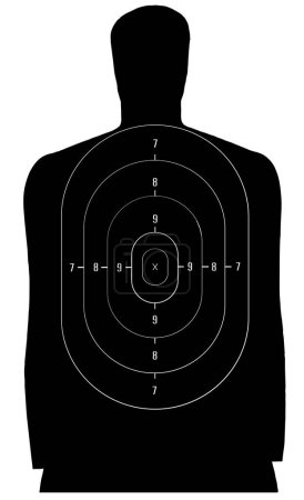 Illustration for Target shooting on the white background - Royalty Free Image