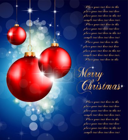 Ilustración de Feliz tarjeta de felicitación navideña. ilustración vectorial - Imagen libre de derechos