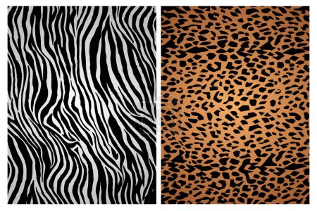 Illustration for Set of seamless leopard patterns - Royalty Free Image