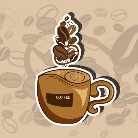 Illustration for Coffe cup vector illustration - Royalty Free Image