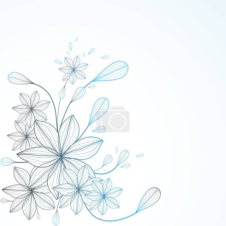 Illustration for Abstract flowers background. floral background - Royalty Free Image