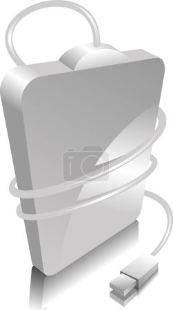 Illustration for Vector illustration of blank white pawer bank - Royalty Free Image