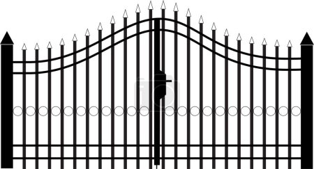 Illustration for Vector illustration of a fence - Royalty Free Image
