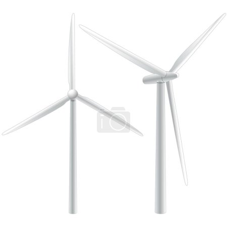 Ilustración de 3 d renderizar energía eólica - Imagen libre de derechos