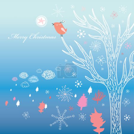 Illustration for Winter holiday design, vector illustration - Royalty Free Image