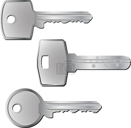 Illustration for Keys in white background - Royalty Free Image