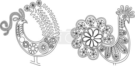 Illustration for Set of floral elements for design, vector - Royalty Free Image