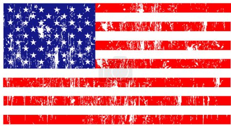 Ilustración de Bandera grunge de los estados unidos de América - Imagen libre de derechos