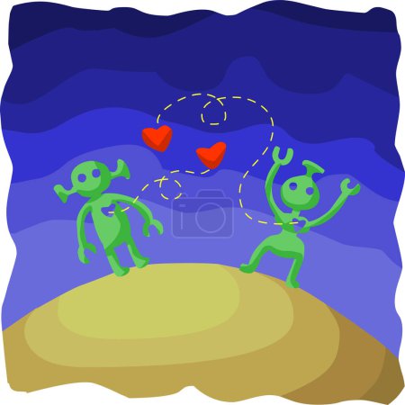 Ilustración de Feliz pareja enamorada - Imagen libre de derechos