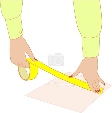 Téléchargez les illustrations : Mains de femme avec des ciseaux - en licence libre de droit