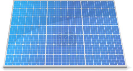 Illustration for Solar panels isolated on white. 3 d rendering - Royalty Free Image