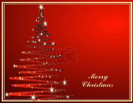 Illustration for Christmas background with fir tree - Royalty Free Image