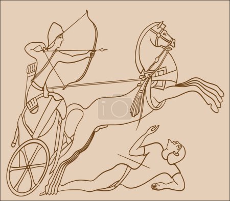 Illustration for Egyptian Chariot vector illustration design - Royalty Free Image