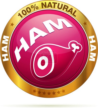 Ilustración de HAM 100% natural, gráfico vectorial editable aislado - Imagen libre de derechos