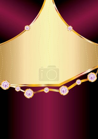 Illustration for Vector luxury elegant background with diamonds - Royalty Free Image