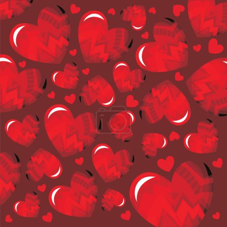 Illustration for Valentine 's day seamless pattern - Royalty Free Image