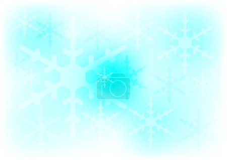 Illustration for Abstract christmas background with snowflakes - Royalty Free Image