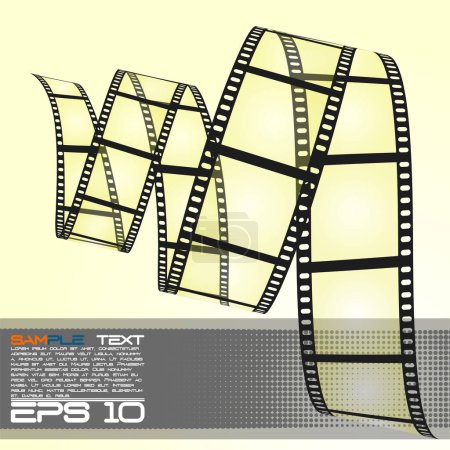 Ilustración de Eps10 tira de película, vector ilustración diseño simple - Imagen libre de derechos