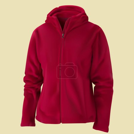 Illustration for Red sporty women 's jacket - Royalty Free Image