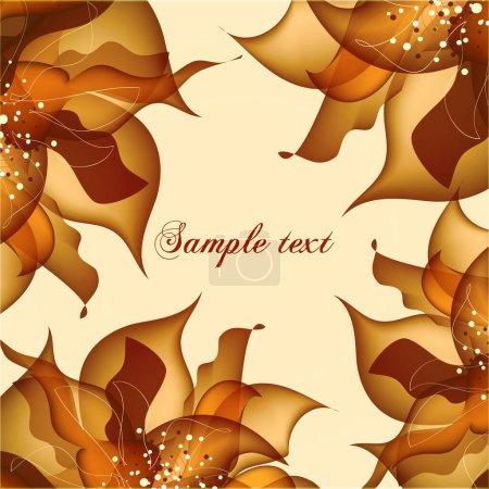 Illustration for Vector background with autumn leaves. - Royalty Free Image