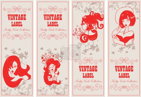 Illustration for Set of vintage labels, banners. - Royalty Free Image