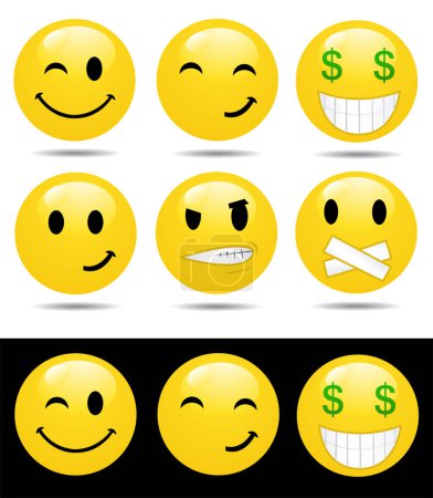 Illustration for Smile icon vector illustration. - Royalty Free Image
