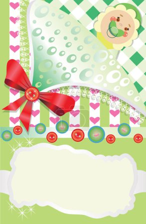 Illustration for Cute baby vector background. - Royalty Free Image