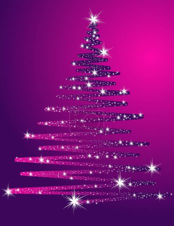 Photo for Vector christmas tree illustration - Royalty Free Image