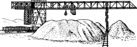 Illustration for Heavy Duty Construction Crane - Royalty Free Image