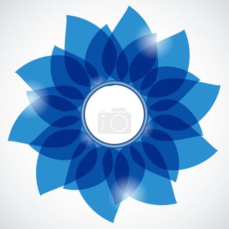 Téléchargez les illustrations : Abstrait fond floral bleu. - en licence libre de droit