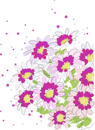 Téléchargez les illustrations : Beau fond floral, design vectoriel - en licence libre de droit