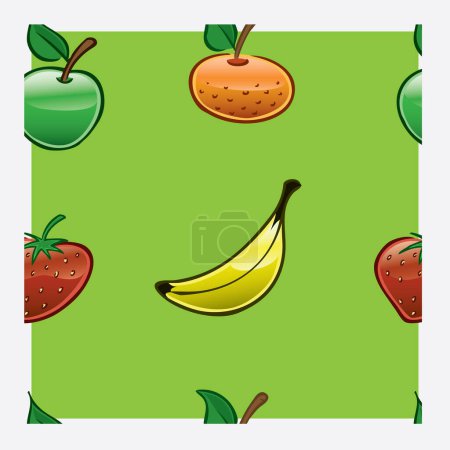 Illustration for Fruits and vegetables design, vector illustration - Royalty Free Image
