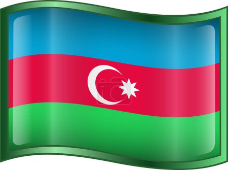 Illustration for Flag of azerbaijan, national country symbol illustration - Royalty Free Image