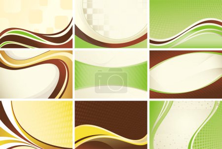 Illustration for Set of abstract backgrounds, colorful vector - Royalty Free Image