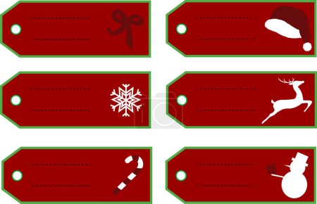 Ilustración de Etiquetas de Navidad, vector de ilustración - Imagen libre de derechos