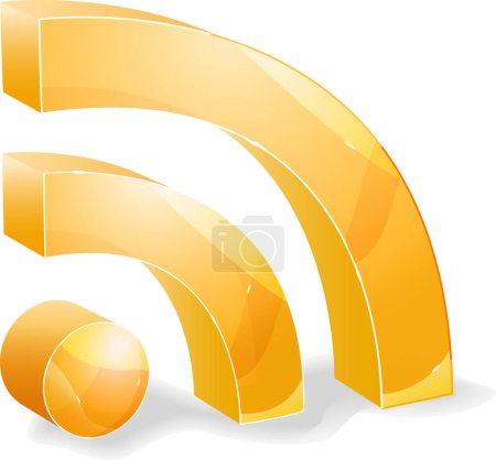 Illustration for Rss symbol. 3 d icon. - Royalty Free Image