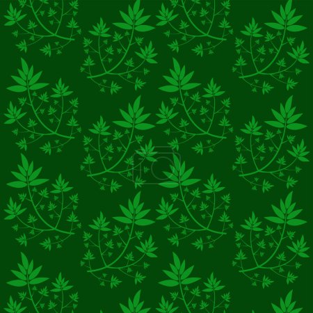Téléchargez les illustrations : Modèle sans couture avec des feuilles de marijuana - en licence libre de droit