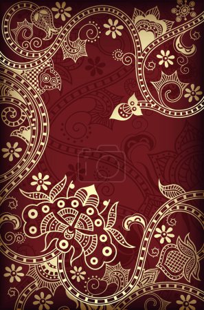 Ilustración de Hermoso patrón de vector floral - Imagen libre de derechos