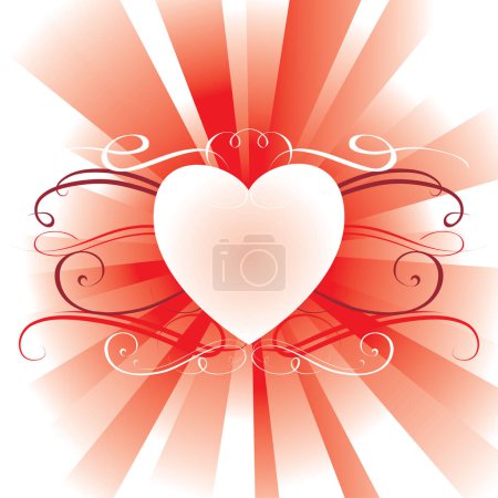 Illustration for Red heart. vector illustration - Royalty Free Image