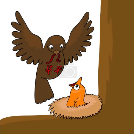 Ilustración de Birds vector illustration design - Imagen libre de derechos