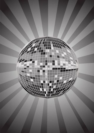 Illustration for Abstract disco ball on grey background - Royalty Free Image