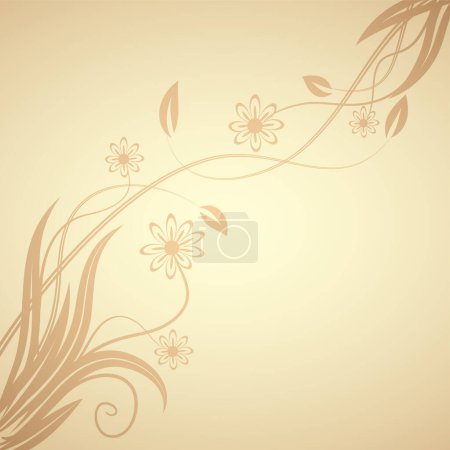 Illustration for Abstract colorful background with flowers, vector illustration - Royalty Free Image