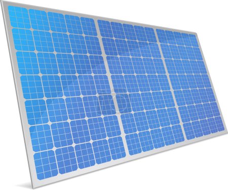 Ilustración de Paneles solares aislados sobre fondo blanco - Imagen libre de derechos